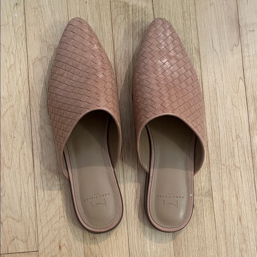 Marc Fisher Women's Brown Woven Mules